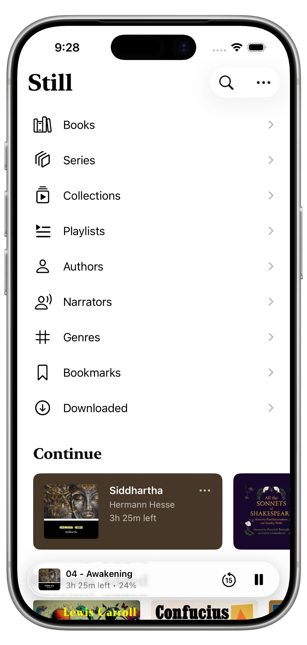 Still private library screenshot